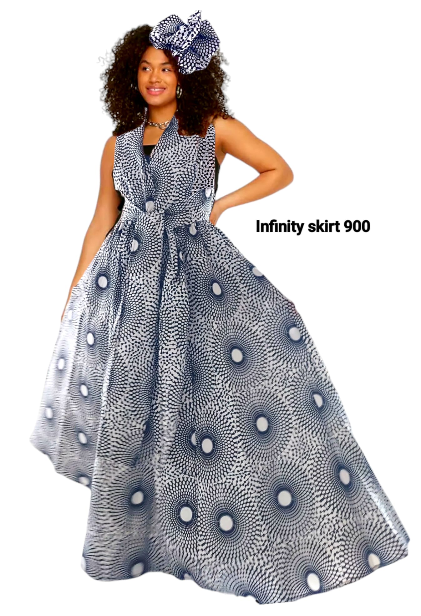 900 - Infinity Skirt / Dress White/Black