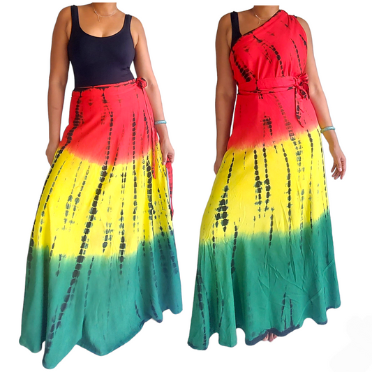 785-Tie-Dye Wrap Skirt