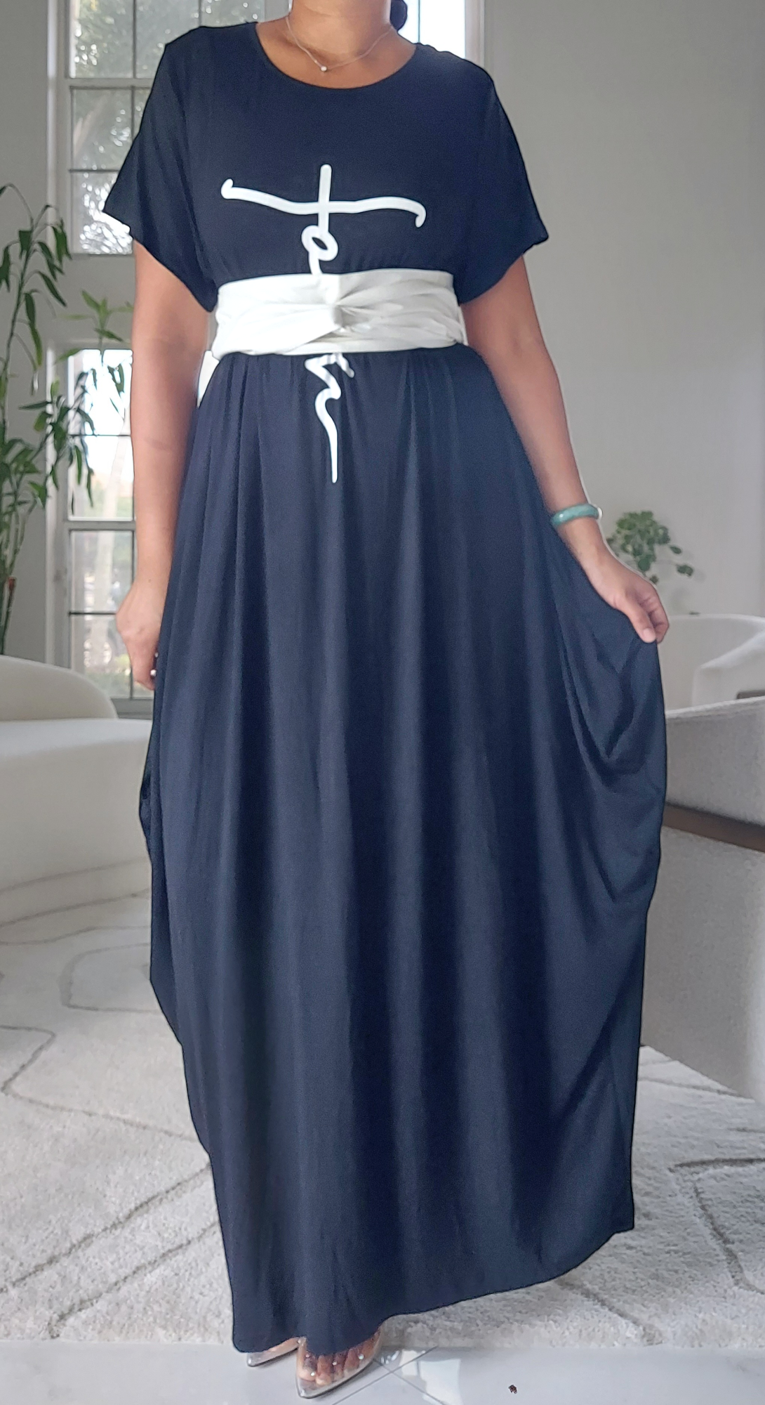Faith Bubble  Jersey  Dress/Short Sleeve/Faith Black 2022SS