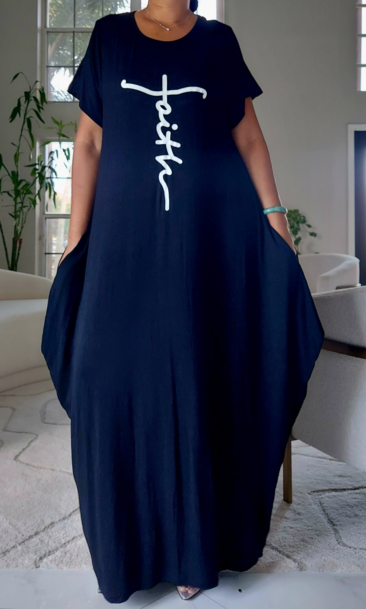 Faith Bubble  Jersey  Dress/Short Sleeve/Faith Black 2022SS