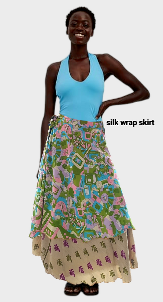 Sari Wrap Skirt / One of a Kind