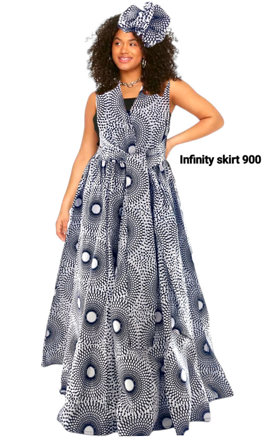 900 - Infinity Skirt / Dress White/Black