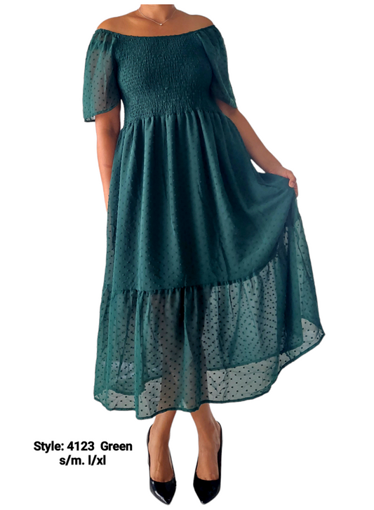 Women Tube Dress - 4123 Green