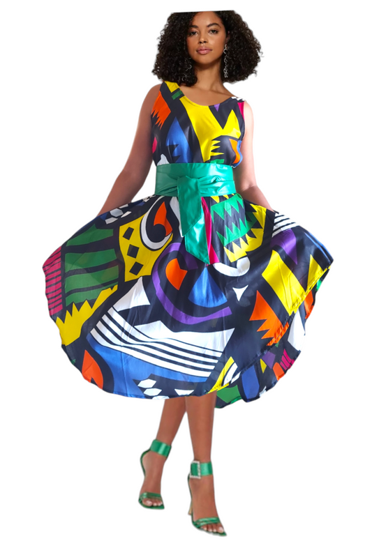 7055 - Umbrella Dress/Ethnic Sun Dress