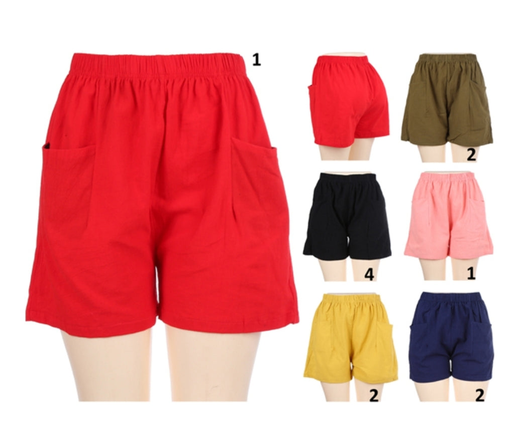 Ladie's Solid Shorts - P3880