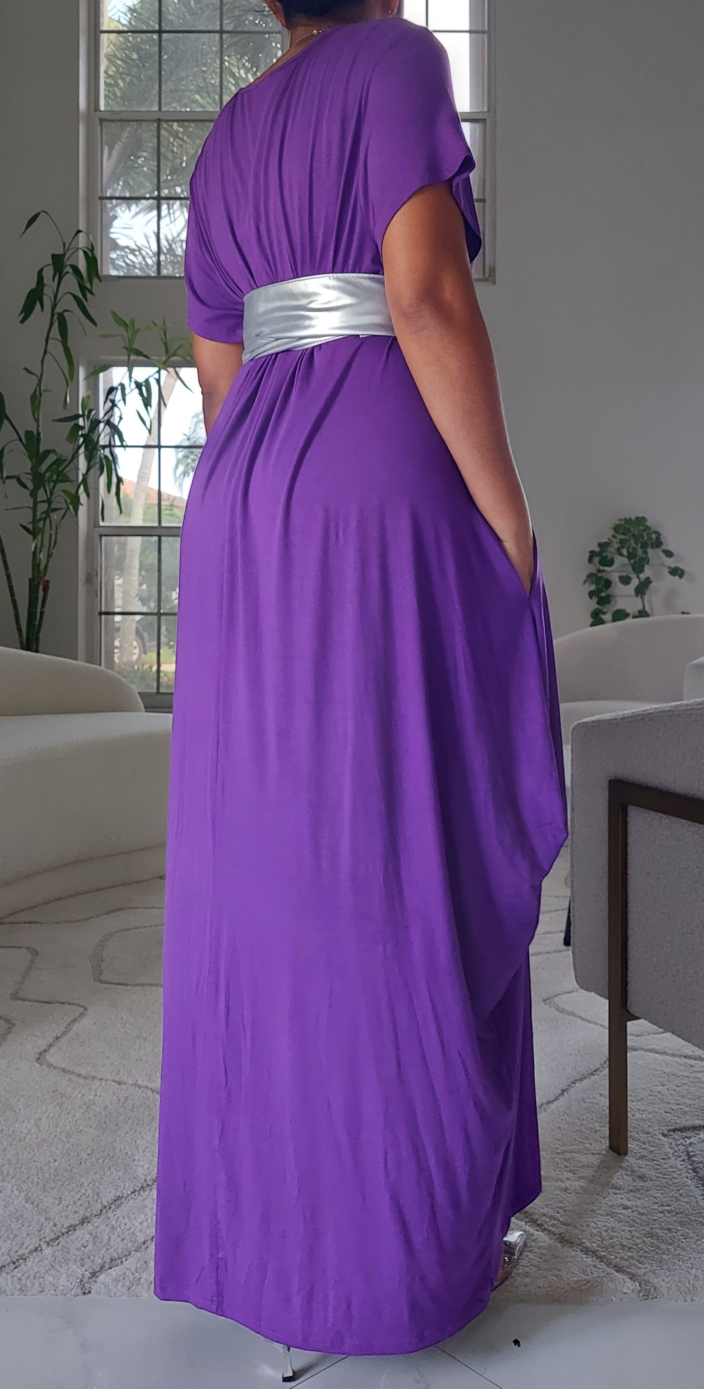 Faith Bubble  Jersey  Dress/Short Sleeve / Purple 2022S