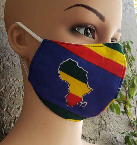 Cotton Printed Mask-  Royal Africa