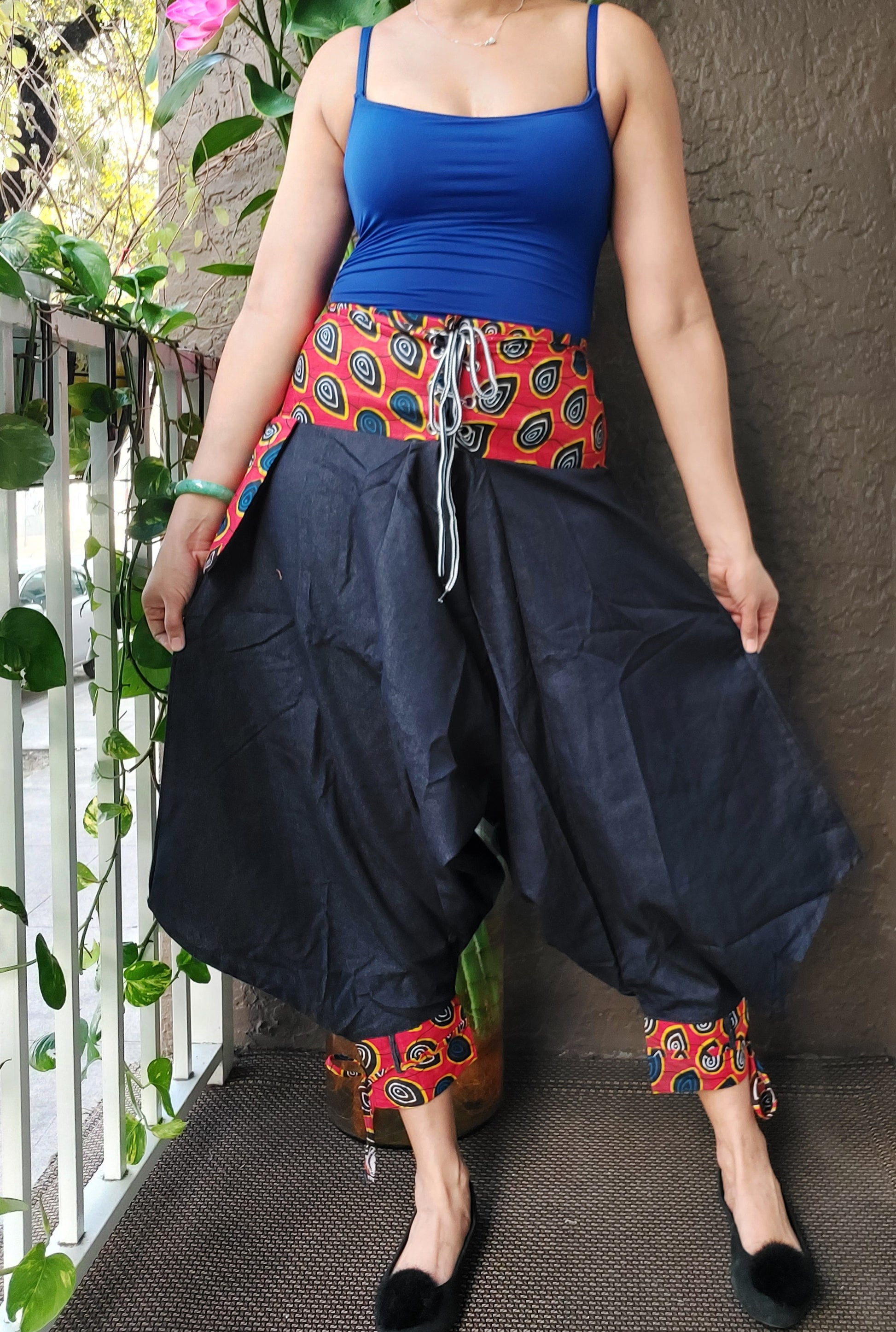 Harem Pants/ Yoga pants /Hippie Boho Pants - Black – India Batik