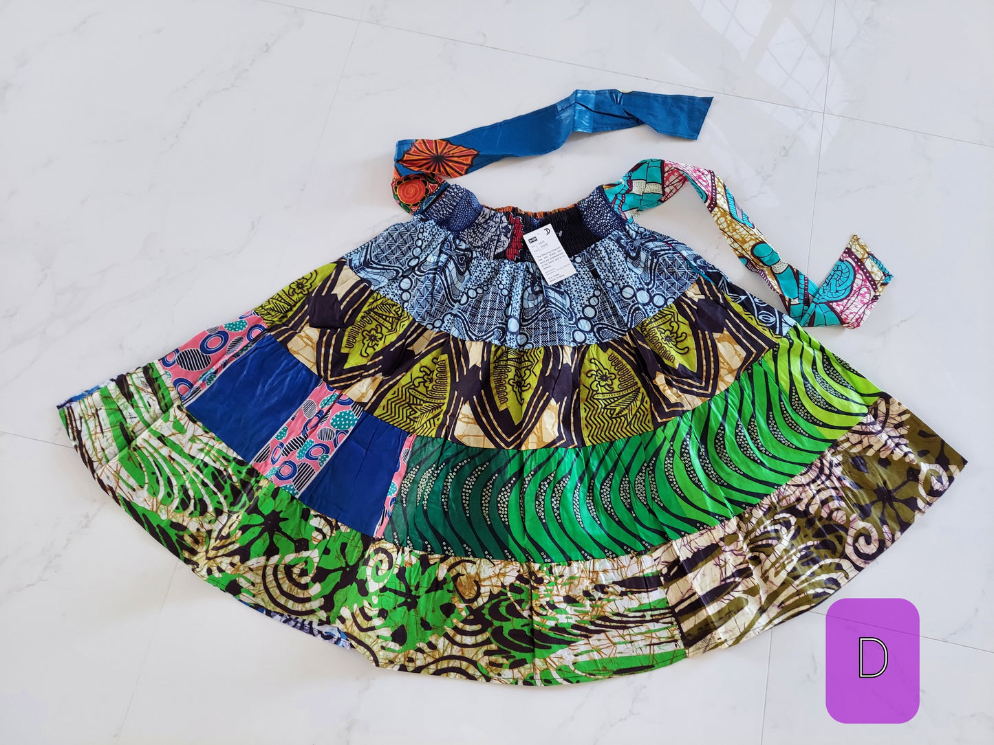 Patch Skirt/ Midi/Beach Coverup Dress