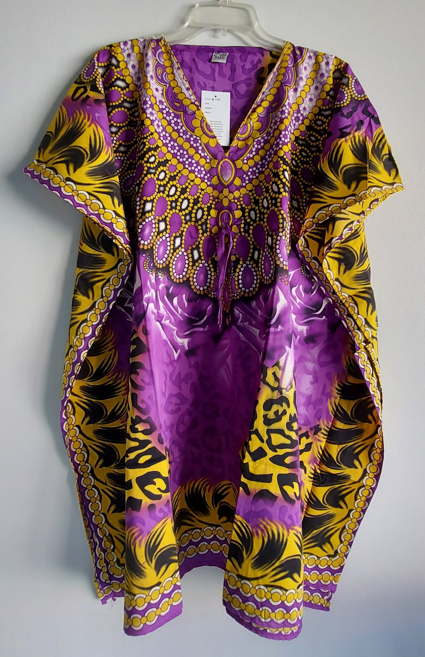 1127F- Kaftan Top/ Short Dress- Printed