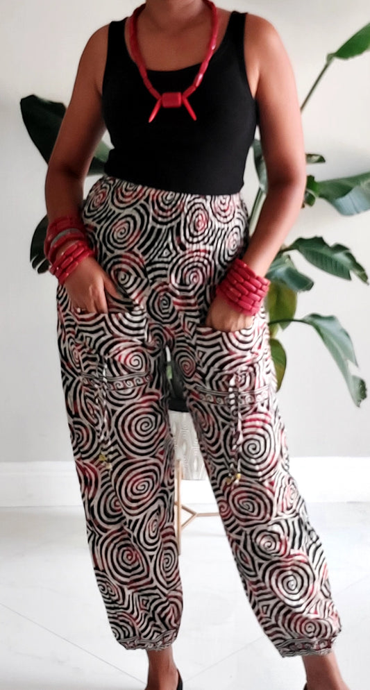 Yoga pants/ Hippie Boho Pants- Swirl