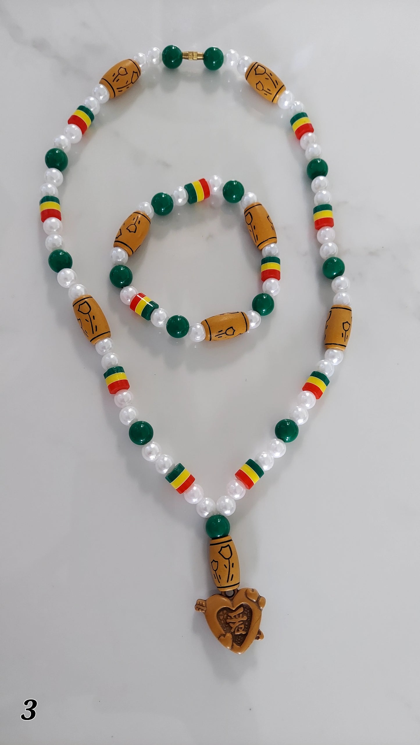 Beaded  Necklace & Bracelet Set