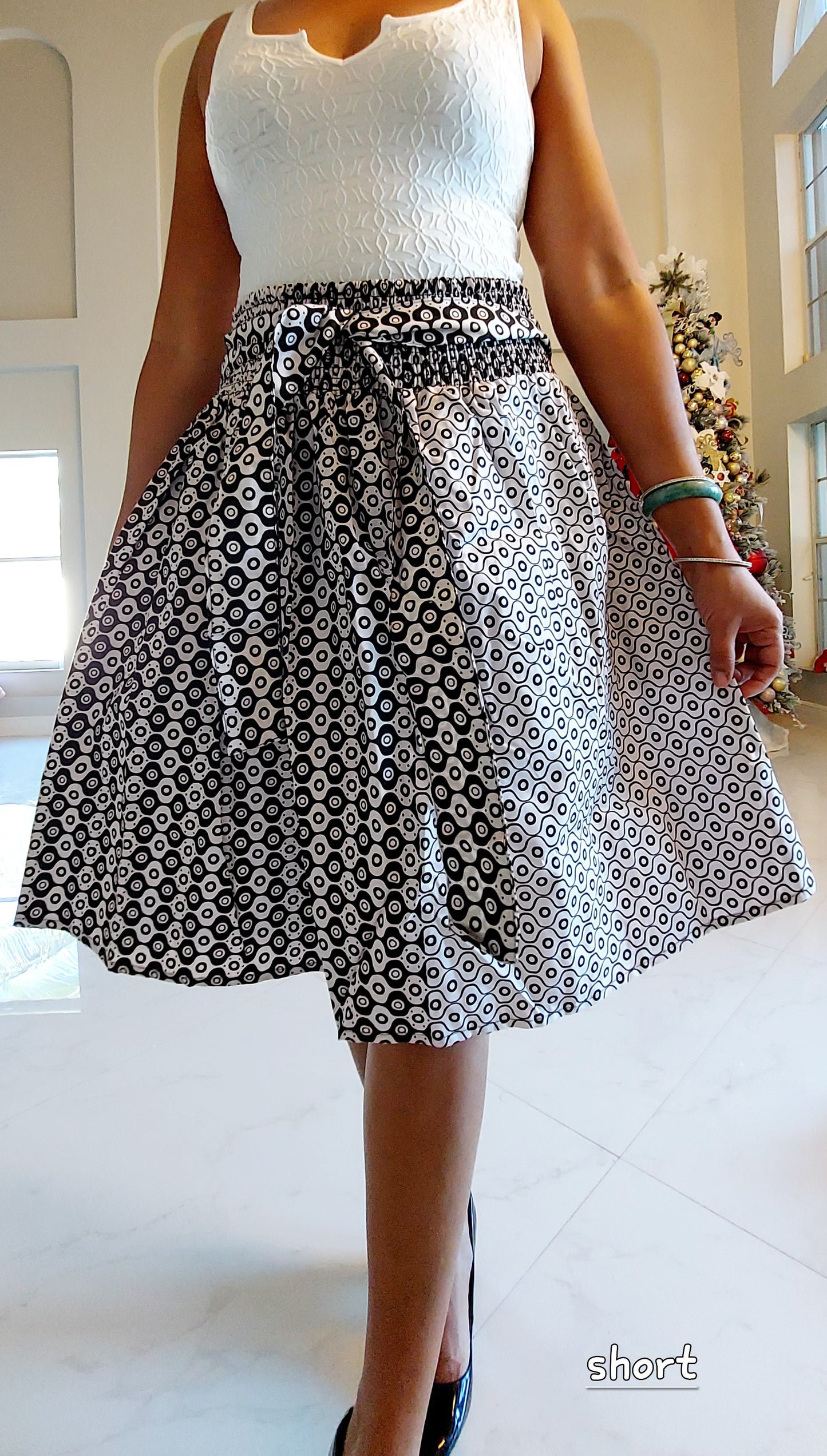 Short Length Printed Skirt