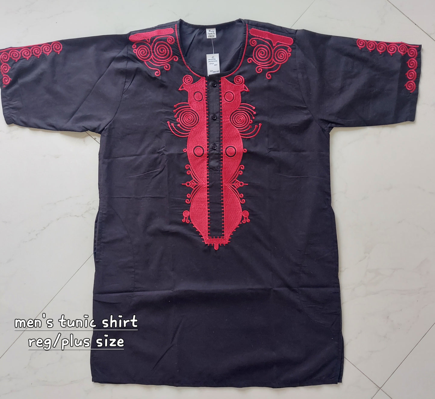 Tunic Shirt / Men/ Unisex/ Embroidery