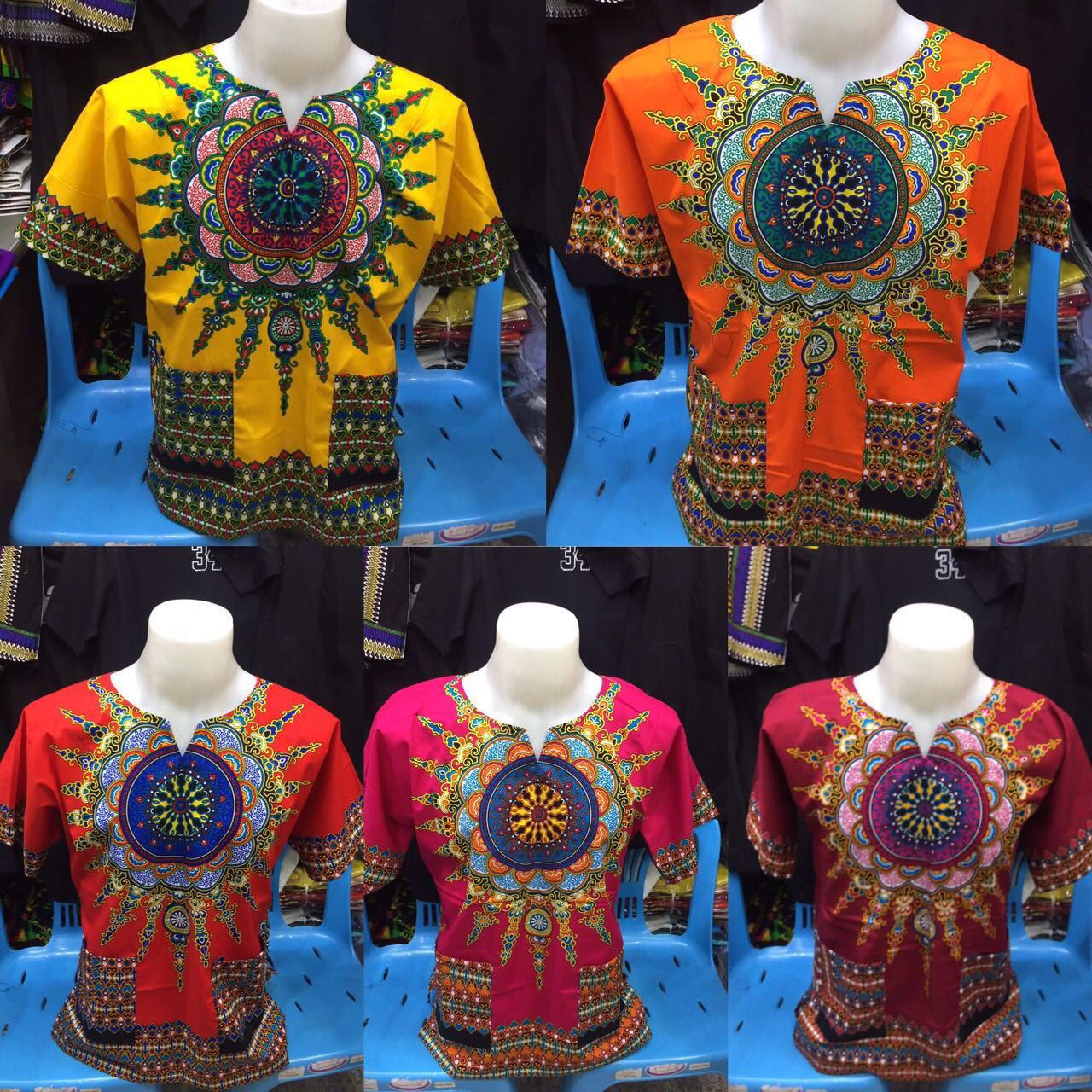 TRADITIONAL AFRICAN PRINT TOP/ UNISEX