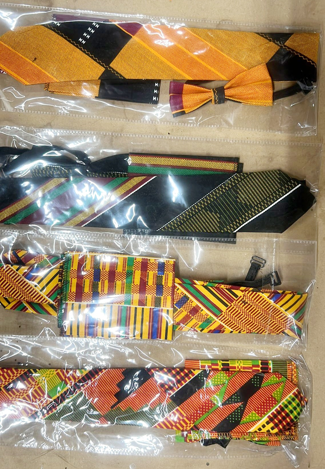3 Pcs Bow tie Set-Traditional Kente Print