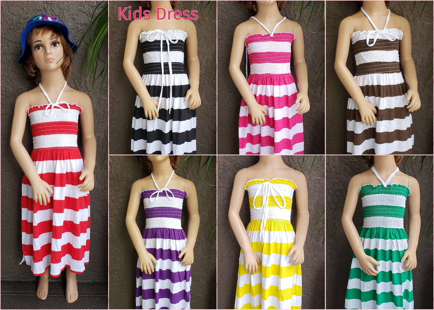 509 Kids/ Girls Tube Dress - Stripe