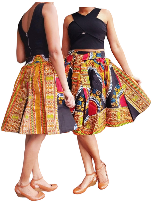 7009 Women Short Skirt Dashiki Skirt
