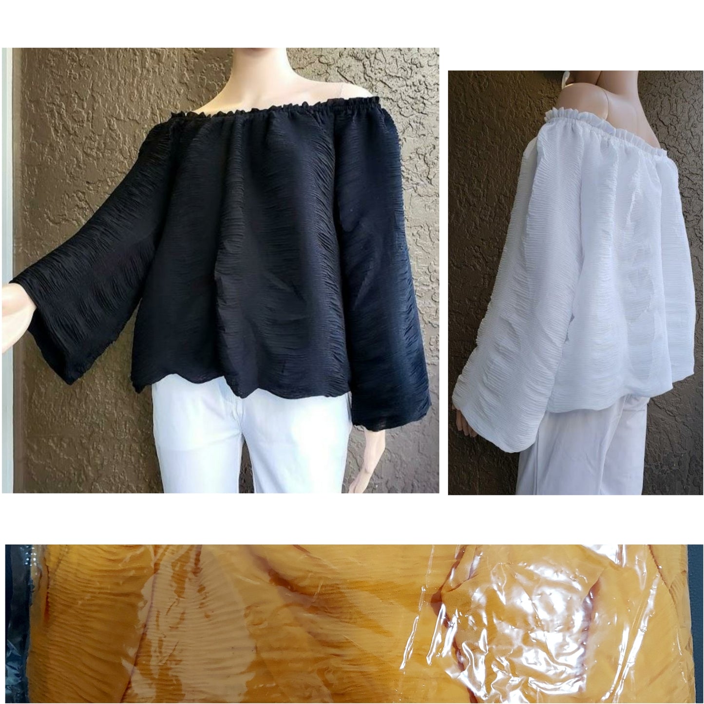 807- Women Textured Blouse/ Long Sleeves