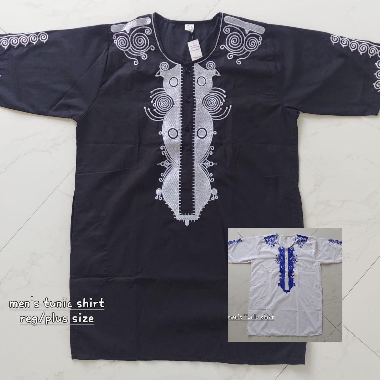 Tunic Shirt / Men/ Unisex/ Embroidery – India Batik