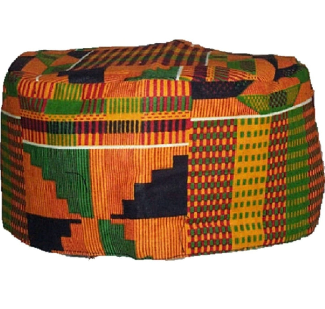 Men Kufi Traditional Hat- Kente