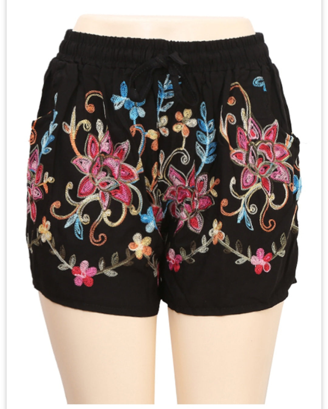 Ladie's Embroidry Shorts - P30173